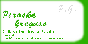 piroska greguss business card